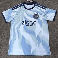 Ajax Išvykos apranga 2026-2027 Mėlynos rankovės futbolo marškinėliai Vyrams Bambuko pluošto futbolo uniforma Ruduo Žiema Small