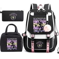 Katseye K-Pop Girl Group Portrait 3-Piece Backpack Set, Student Bookbag Set 60707