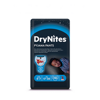 HUGGIES sauskelnės DryNites Conv Boy D-Light, 4-7 y., 10 vnt., 2141011