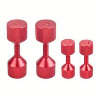 4 Pcs Aluminium Flange Two Hole Pins 1-1/8” Two Hole Alignment Pins & 1-5/8” Detachable Flange Double Hole Pins raudona