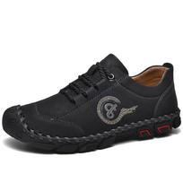 Madingi Klasikiniai Patogūs Vyriški Laisvalaikio Batai Mokasinai Vyriški Batai Kokybiška Skaldyta Oda Plokščiapadžiai Karštas Išpardavimas Moccasins Dideli Dydžiai 38 juoda