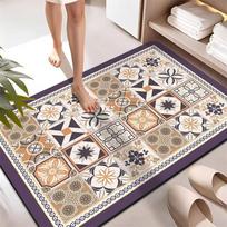 Bathroom Waterproof Non-slip Wear-resistant Carpet Kitchen Floor Mat Door Mat Resistant Non-Slip Washable Foot Mat  Entrance Doormat 40x60CM beige