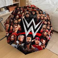 1pc WWE Raw Stars Automatic Folding Umbrella, Portable Collapsible Design, Casual Outdoor Accessory L1127087 brown