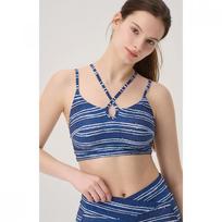 Huit Euro Jersey Denim Print Hole Bra Top Htwtb5i08t IBU (INDIGO BLUE)/M beige