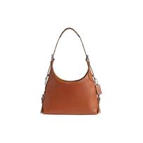 Coach Cargo 28 Magnetic Snap Grain Leather Tote Shoulder Bag Large Women bags Silver Polished-Amber CT722-LHBAR Basic Set (Bag+Dust Bag) brown