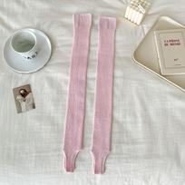 Knee Pads Thick Simple Long Knee High Socks Ballet Style Mid-calf Calf Socks Sun Protection Stepping on Feet JK Stockings Spring One Size