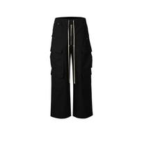 Men's Urban Korean Style GethBela Wide-leg Overalls Functional Men's Casual Trousers M juoda