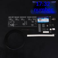LED taškinės matricos skaitmeninio laikrodžio rinkinys su automatiniu ryškumu, laiku, temperatūra, litavimo praktikos rinkinys, „pasidaryk pats“ elektronikos projektas