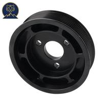 Juodas aliumininis vairo stiprintuvo skriemulys BMW 135i/335i/335xi (E82/E88/E90/E91/E92/E93) N54 Variklis | OE# 32427553955 juoda