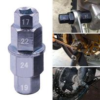 Motociklo ratai Plieninė Motociklo priekinės ašies lizdinė galvutė Veržliarakčio veleno įvorė Automobilio šešiakampis raktas 17mm 19mm 22mm 24mm China gray