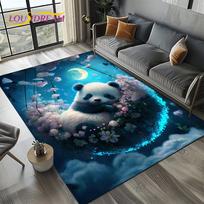 3D Dream Animal Animacinis Panda Mielas Kilimas Kilimas Svetainei Miegamajam Namų Sofos Dekoravimui, Vaikų Zonos Kilimas Neslystantis Grindų Kilimėlis Dovana 40x60cm( 15x23in )