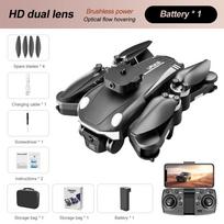 Mew F200 Dronas Bešepetėlis Profesionalus HD Oro Fotografija Plataus Kampo 4K Dviguba Kamera 5G WIFI FPV Sulankstomas Kvadrokopteris RC Kliūčių Vengimo Žaislai Dovana 1 battery juoda