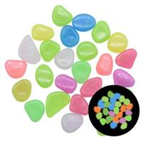 100 vnt. švytinčių tamsoje sodo akmenukų, švytinčių akmenų, uolų takams, sodo takeliui, terasai, vejai, sodo kiemo dekorui, šviesos akmenų multicolor
