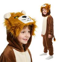 Piżama Onesie Kigurumi Kostium Przebranie Lew Dzieci 95 - 105Cm orange
