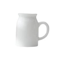 White Ceramic Pitcher Vase with Handle Rustic Decorative Farmhouse Flower Vase for Living Room Bedroom Kitchen Office Shelf Decor Table Centerpiece Small