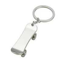 Skateboard Keychain Pendant Fingertip Decompression Keychain Portable Cool Skateboard Keychain for Skateboard Lovers sidabras