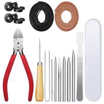 16 Pcs Glove Relacing Kits for Softball Mitts Repair Glove Lock Lacing Tool Baseball Glove Care Kits Lacing Needle 1 black