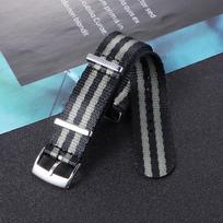 Watch Straps 20mm Nylon Watchbands for Omega 007 for Seamaster 300 One Loop Army Canvas Replacement Bracelets Sport Wristbelts 20mm gray