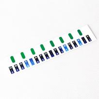 17-Key Kalimba Scale Mark Stickers for Thumb Piano Guangdong blue