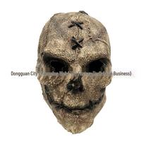 Faceless Female Ghost Mask with Blood-Stitched Mouth - Halloween Terror Prop black