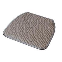 Summer Woven Rattan Seat Cushion, Square Office Dining Chair Mat with Ties, Anti-slip Breathable Handmade Cooling Sitting Pad 40x40cm A