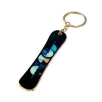 Rustproof Ski Keyring Tiny Snowboard Pendant Alloy Keychain Portable Key Accessory For Sports Enthusiasts Students black