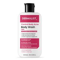 Dermalist 2% salicilo rūgšties kūno prausiklis | Švelnus šveičiamasis dušo gelis | Įdegis | Kūno aknė ir nelygi oda | Gilus valymas | Vyrams ir moterims white