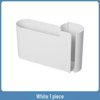 Punch-Free Wall-Mounted Kitchen Garbage Bag Holder and Organizer white