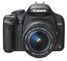 Canon EOS Kiss X2 Digital SLR Camera, Lens Kit, KISSX2-LKIT juoda