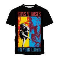 Nauji Guns N Roses marškinėliai Rock Band Skull 3D Print Vyrai Moteriški marškinėliai trumpomis rankovėmis Negabaritinės Harajuku Y2k Viršutiniai marškinėliai Vaikiški Drabužiai S