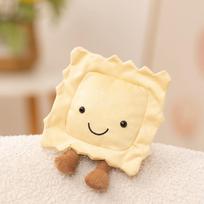 Cute Cake Eclair Plush Toys Soft Stuffed Toys For Kids  Adults Kawaii Dessert Themed Home Decor Gift Huggable Collectible Plush beige