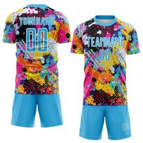 DIY Two-Piece Soccer Set - Blank Customizable Uniform 16 black