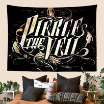 Rock Music Tapestry PIERCE THE VEIL Wave Decor Living Room Sofa Backdrop Wall Art Room Decor 100X70CM