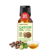 Šalto spaudimo ricinų aliejus plaukų augimui, odos priežiūrai, sausos odos drėkinimui, nagams, blakstienoms, su vitaminu E, Omega-6 ir 9, be mineralų ir konservantų beige