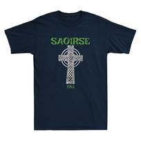 Saoirse 1916 Freedom Irish Republican With Celtic Cross Vintage Unisexs Tshirt 3XL