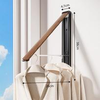 Non-drilled wall-mounted clothes drying rack,foldable and invisible clothes drying rack,balcony bay window clothes drying rack