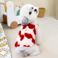 Puppy clothes, cats, small dogs, pet supplies, Teddy Schnauzer, Pomeranian warm clothes L brown