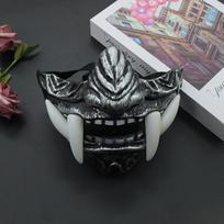 Japanese Samurai Ghost Devil Mask Halloween Devil Samurai Mask Role Playing Japanese Horror Killer Thick Plastic Mask Party Prop black