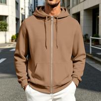 Men's Casual Zip Up Hoodie Sweatshirt Jacket with Pockets XL gray