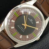 VINTAGE FORTIS HAND-WINDING SWISS MENS REFURBISHED WATCH a709605-1 gray