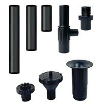 Mushroom Rockery Garden Pond Fountain Set with Pump and Sprinkler Accessories black