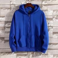 Unisex Cotton Spring 2024 Hoodie Zip Jacket - Lightweight, Customizable Outerwear for Couples Large rožinė raudona spalva