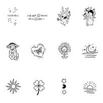 KM Tattoo Sticker DIY Instant Henna Tattoo Set 1 Tattoo Color No. 1 gray