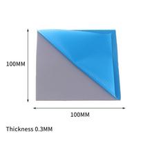 1Pc 15W Thermal Conductive Pad Sheet 0.3/0.5/1.0/1.5Mm Silicon Thermal Gap Pads Adhesive Insulating Silicone Grease Sheets blue