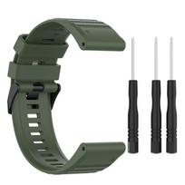 Laikrodžio apyrankės keičiamos silikoninės apyrankės Laikrodžio apyrankė, suderinama su Garmin Forerunner955 Instinct Fenix7 22mm armijos žalia spalva
