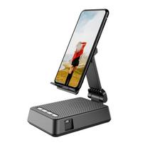 Desktop for Smart Phone Mounts Adjustable Brackets Holders Lossless Sound Quality Bluetooth-compatible Speaker Accessori 1 blue