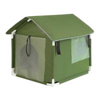 Atsparus orui šiltas sulankstomas katės namelis, prieglauda laukiniams katėms, su nuimamu kilimėliu, skirtas lauko ir vidaus katėms, šunims, mažiems gyvūnams green 41 x 45 x 44cm#1