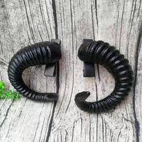 1 pora velnio ragų galvos juosta juoda gotikinio stiliaus gotikinis Cosplay kostiumas Helovino vakarėlis Large Hair Clip juoda