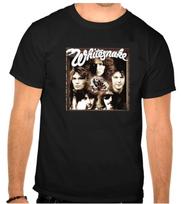 WHITESNAKE Rock Music Logo Black T-Shirt -1388- 2XL