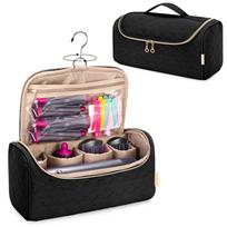 Travel Case Compatible for Dyson Airwrap Multi-Styler All Models and Attachments, Portable Storage Bag with Hanging Hook Black juoda